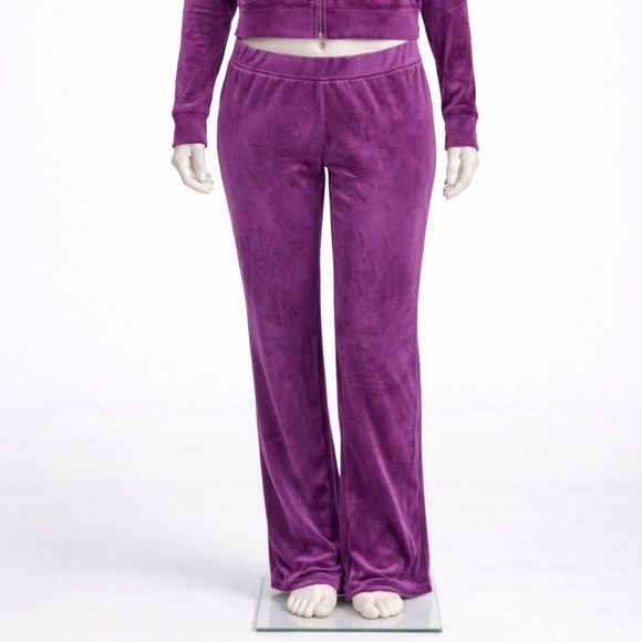 Juicy Couture Purple Velour Pants Sz XL - Picture 2 of 7